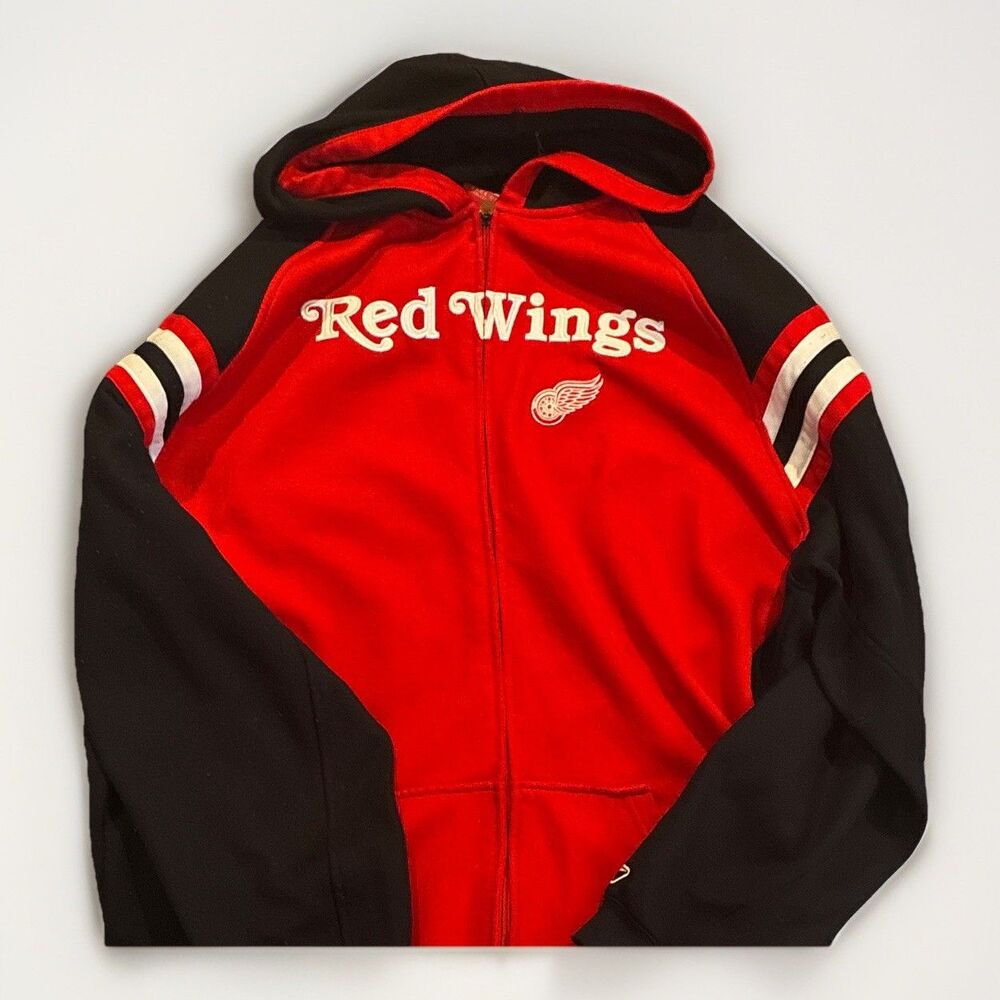 Reebok NHL Detroit Red Wings Full Zip‎ Hooded Jacket Hoodie Men’s 2XL Red